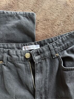 Dark Gray High-Waist Jeans